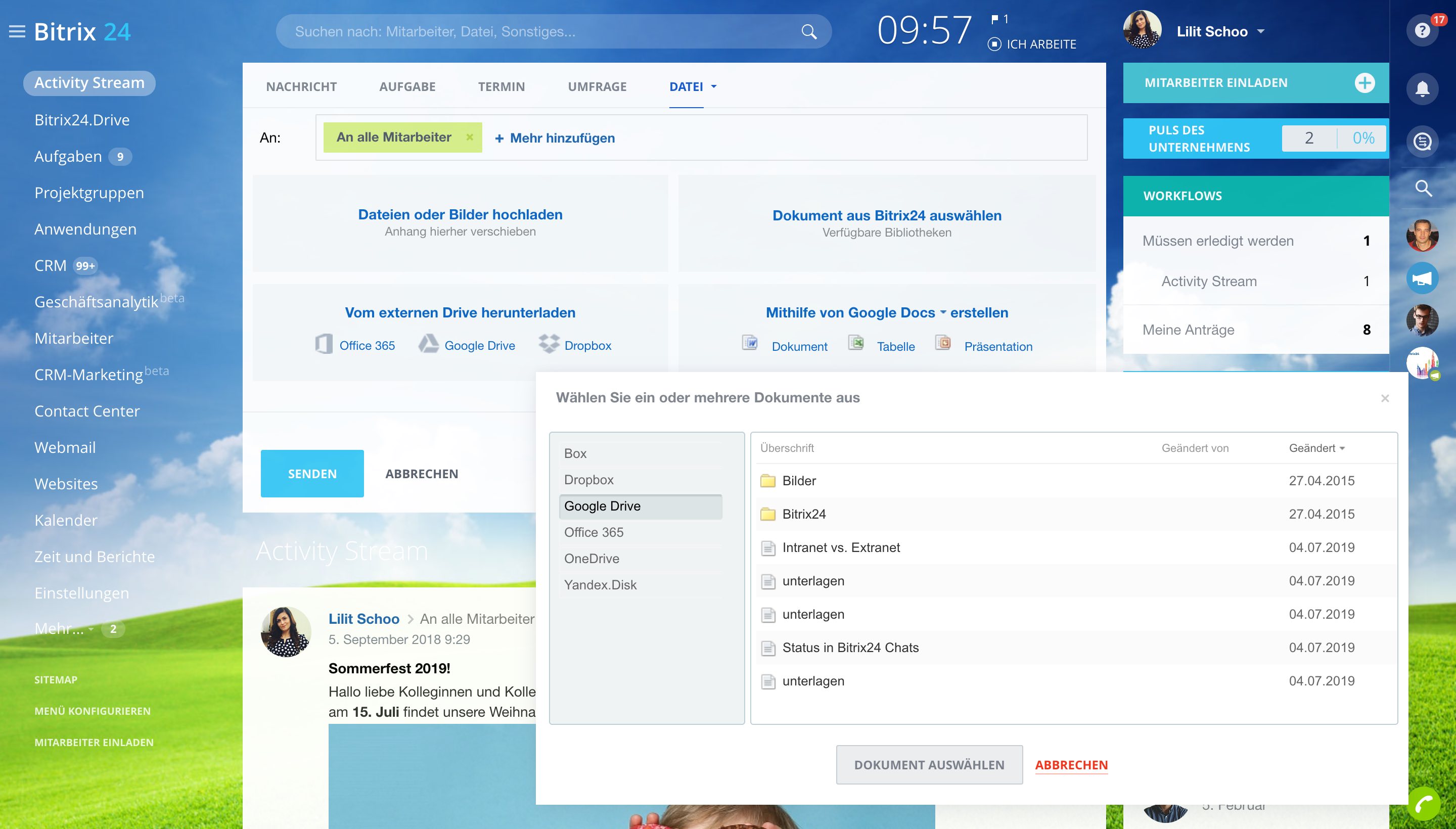 Dokumentenmanagement Software mit Integrationen