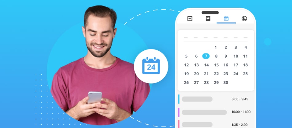 Mobiles Zeitmanagement: Kalender-Updates und offene Zeitfenster in der mobilen App