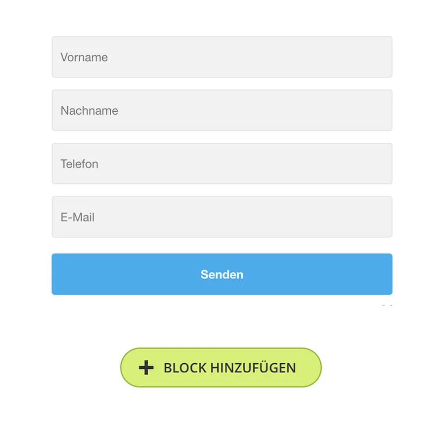 Formulare und Landingpages