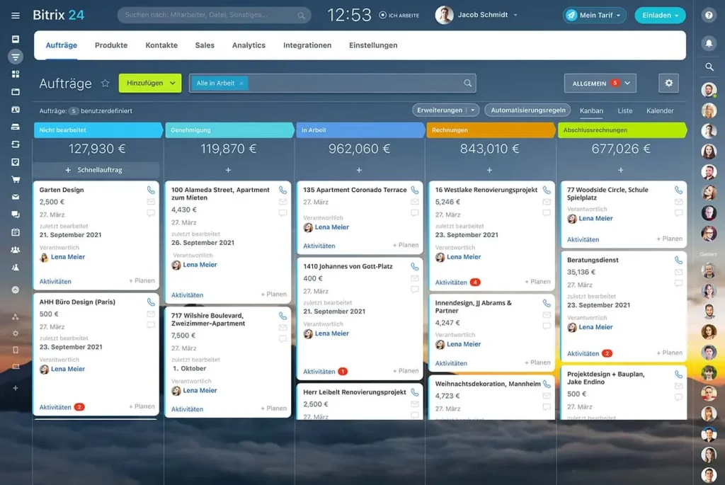 Projektmanagement-Tools-Vergleich: Bitrix24 vs. awork