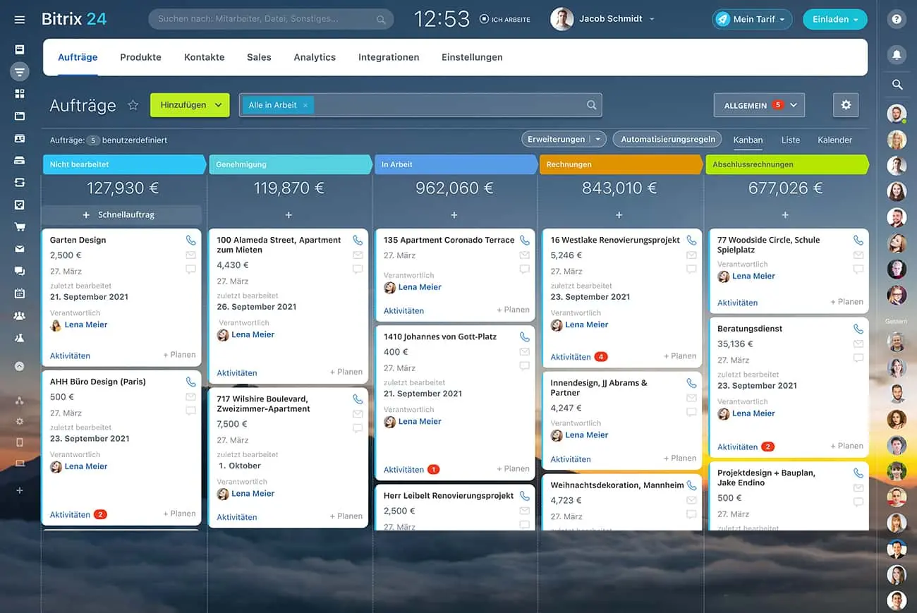 Projektmanagement-Tools-Vergleich: Bitrix24 vs. awork